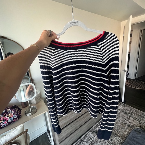 Old Navy Blue & White Stripe Sweater - Picture 5 of 5